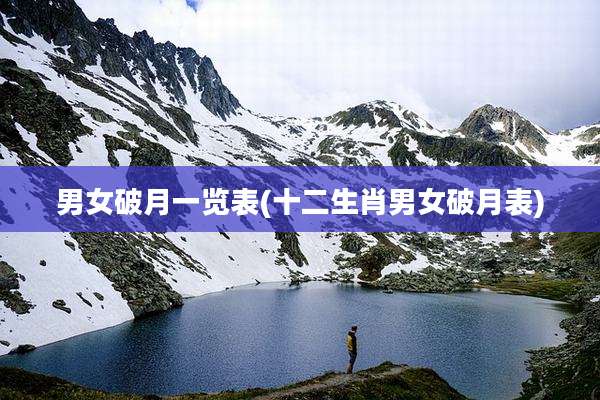 男女破月一览表(十二生肖男女破月表)