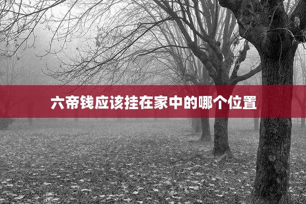 六帝钱应该挂在家中的哪个位置