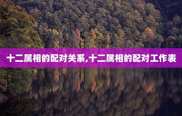十二属相的配对关系,十二属相的配对工作表