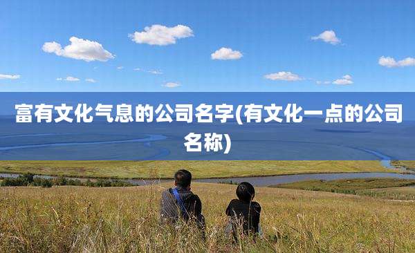 富有文化气息的公司名字(有文化一点的公司名称)