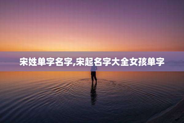 宋姓单字名字,宋起名字大全女孩单字