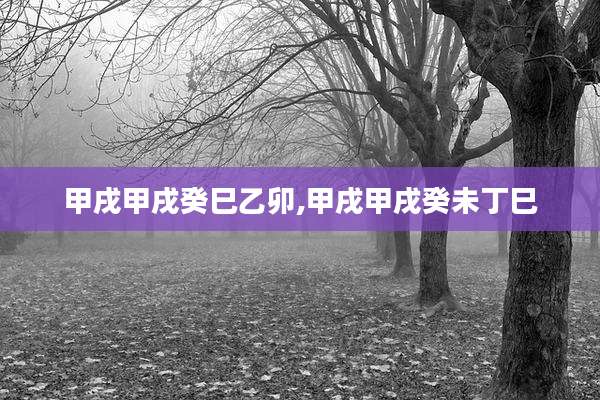 甲戌甲戌癸巳乙卯,甲戌甲戌癸未丁巳