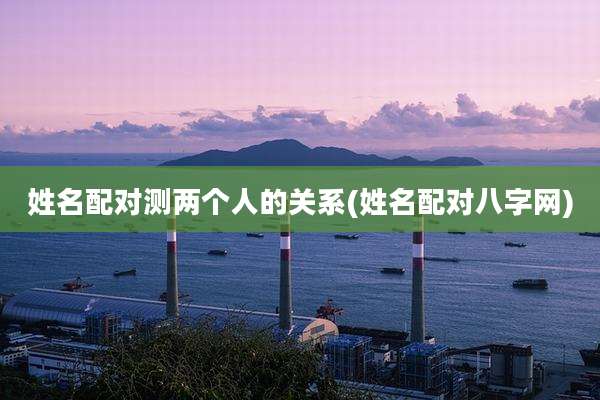 姓名配对测两个人的关系(姓名配对八字网)