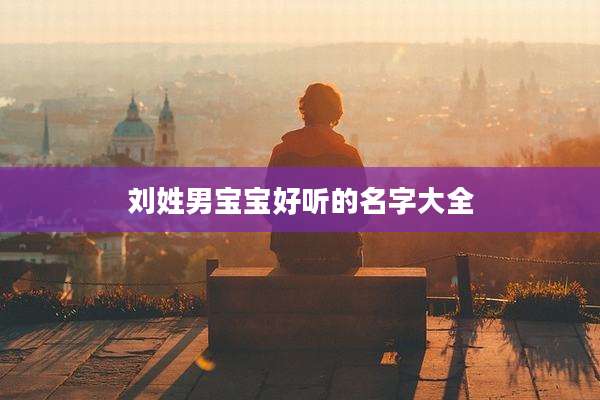 刘姓男宝宝好听的名字大全