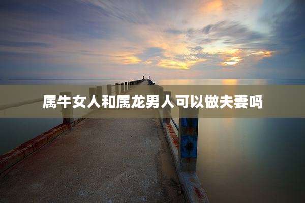 属牛女人和属龙男人可以做夫妻吗