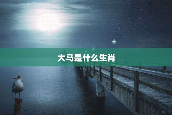 大马是什么生肖
