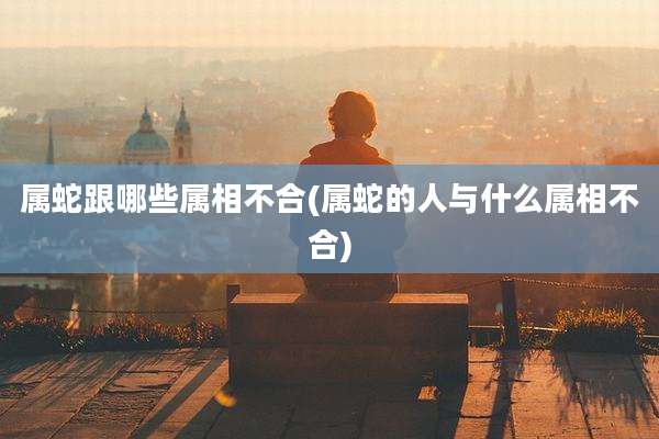 属蛇跟哪些属相不合(属蛇的人与什么属相不合)