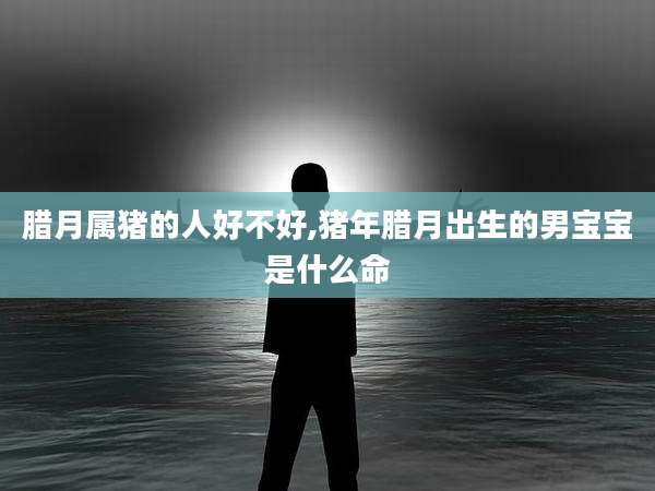 腊月属猪的人好不好,猪年腊月出生的男宝宝是什么命
