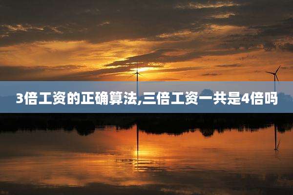 3倍工资的正确算法,三倍工资一共是4倍吗