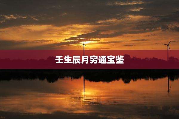 壬生辰月穷通宝鉴