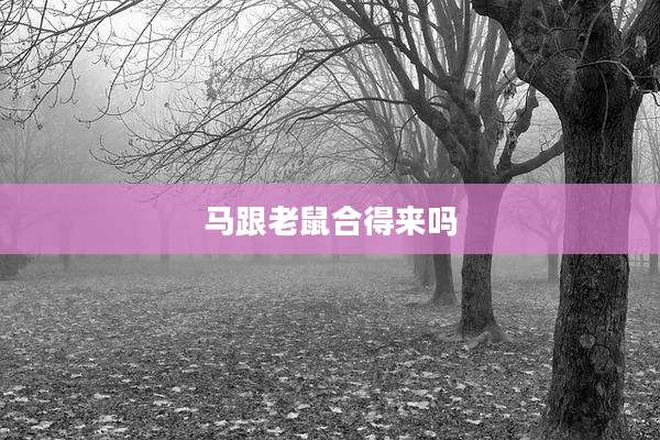 马跟老鼠合得来吗