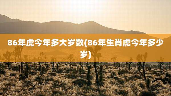 86年虎今年多大岁数(86年生肖虎今年多少岁)