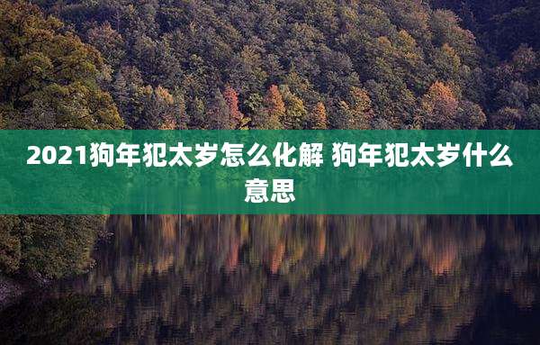 2021狗年犯太岁怎么化解 狗年犯太岁什么意思