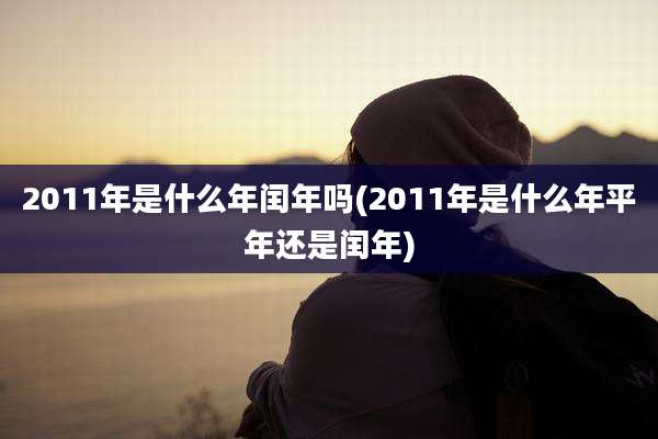 2011年是什么年闰年吗(2011年是什么年平年还是闰年)