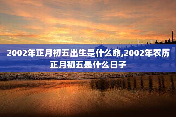 2002年正月初五出生是什么命,2002年农历正月初五是什么日子