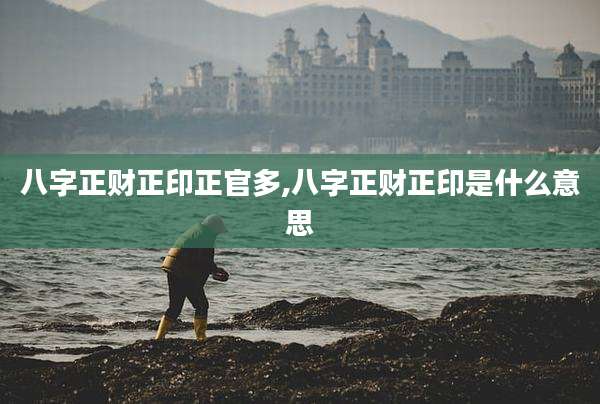 八字正财正印正官多,八字正财正印是什么意思