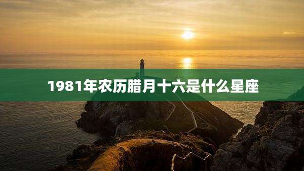 1981年农历腊月十六是什么星座