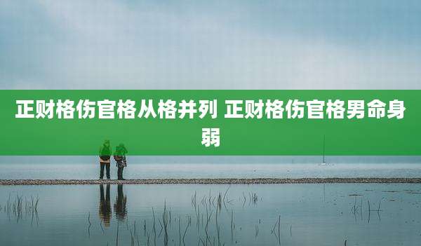 正财格伤官格从格并列 正财格伤官格男命身弱