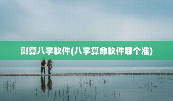 测算八字软件(八字算命软件哪个准)