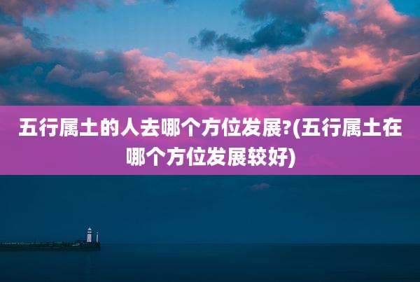 五行属土的人去哪个方位发展?(五行属土在哪个方位发展较好)