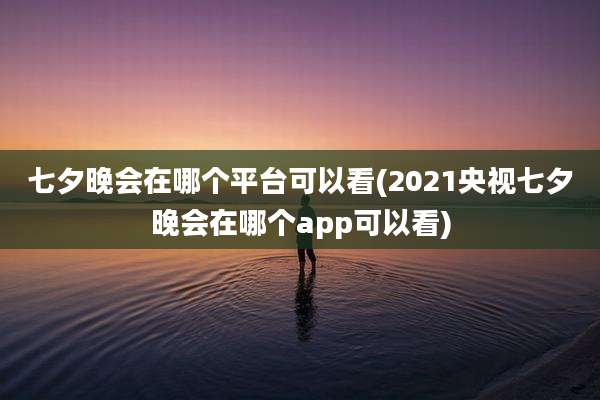 七夕晚会在哪个平台可以看(2021央视七夕晚会在哪个app可以看)