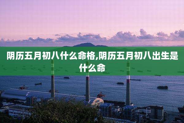 阴历五月初八什么命格,阴历五月初八出生是什么命