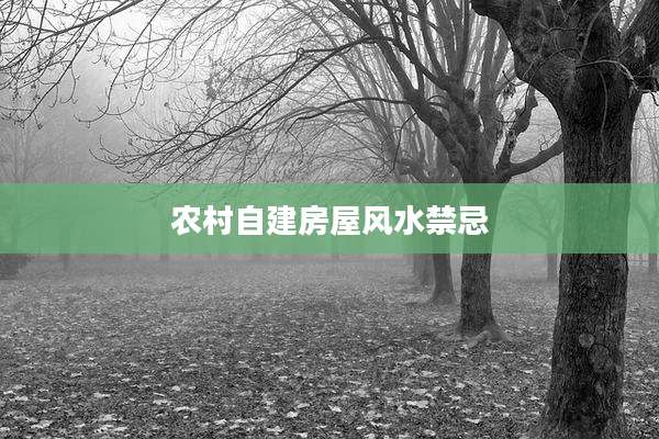 农村自建房屋风水禁忌