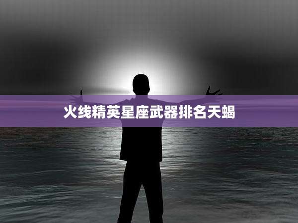 火线精英星座武器排名天蝎