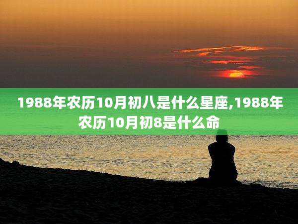 1988年农历10月初八是什么星座,1988年农历10月初8是什么命