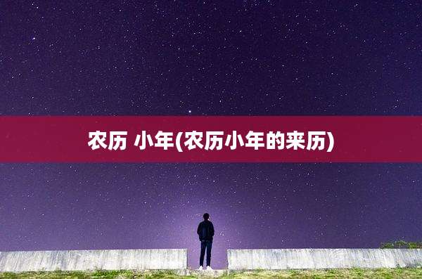 农历 小年(农历小年的来历)