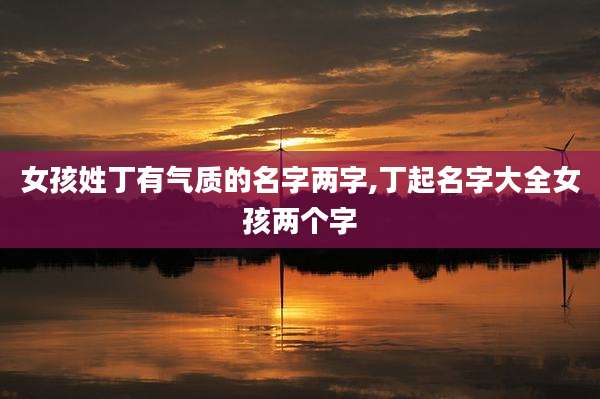 女孩姓丁有气质的名字两字,丁起名字大全女孩两个字