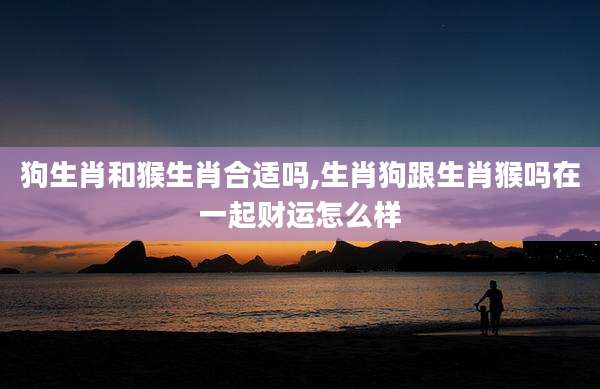 狗生肖和猴生肖合适吗,生肖狗跟生肖猴吗在一起财运怎么样