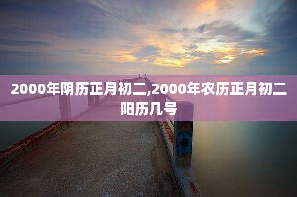 2000年阴历正月初二,2000年农历正月初二阳历几号