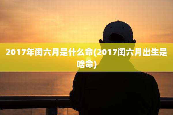 2017年闰六月是什么命(2017闰六月出生是啥命)