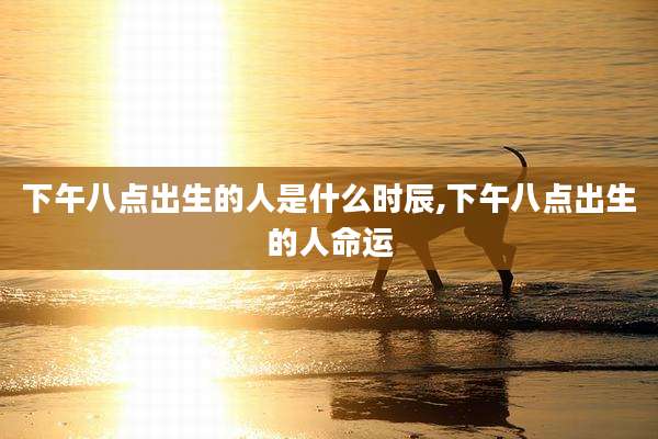 下午八点出生的人是什么时辰,下午八点出生的人命运