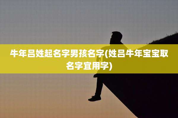 牛年吕姓起名字男孩名字(姓吕牛年宝宝取名字宜用字)