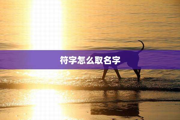 符字怎么取名字