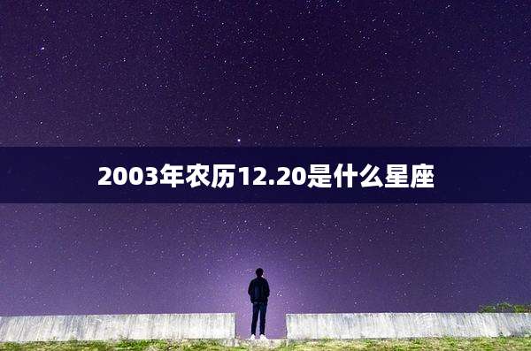 2003年农历12.20是什么星座