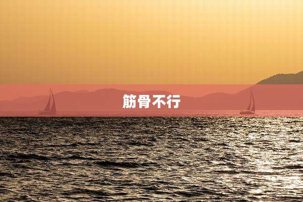 筋骨不行