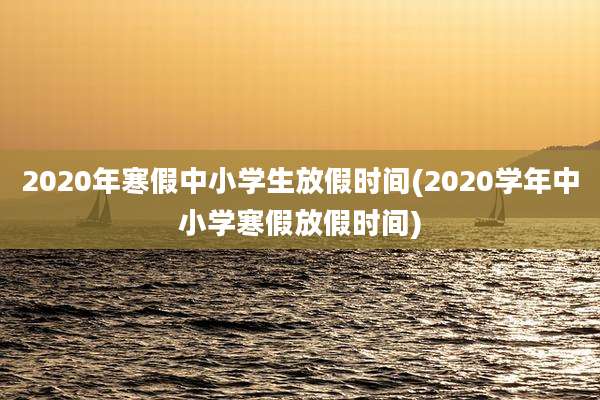 2020年寒假中小学生放假时间(2020学年中小学寒假放假时间)