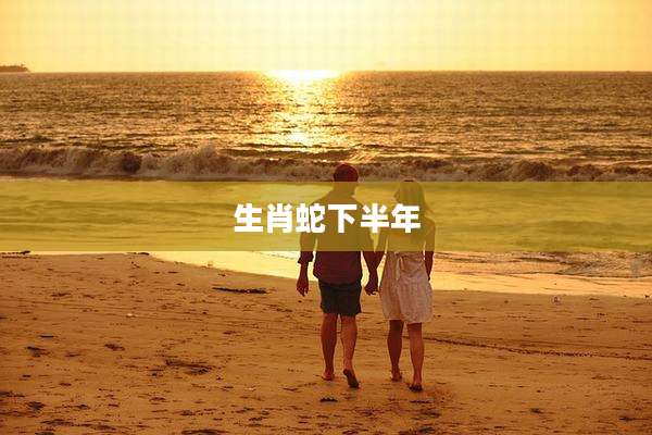 生肖蛇下半年