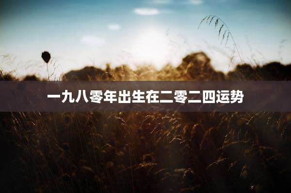 一九八零年出生在二零二四运势