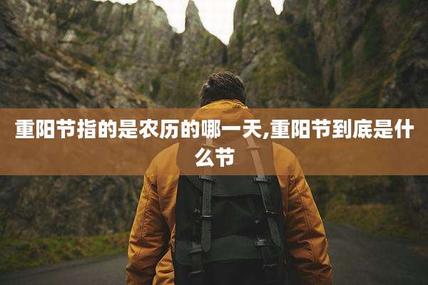 重阳节指的是农历的哪一天,重阳节到底是什么节