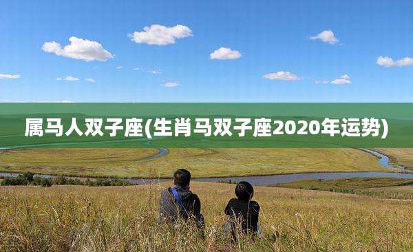 属马人双子座(生肖马双子座2020年运势)