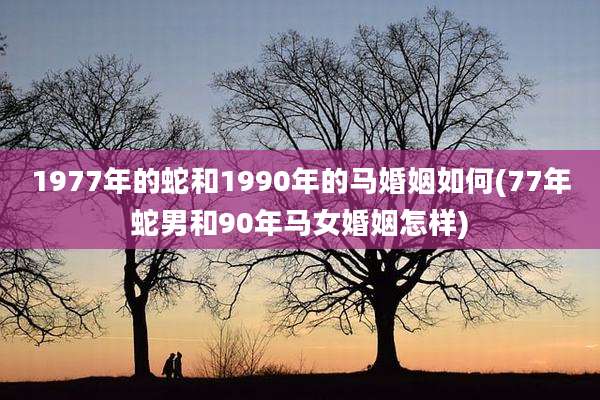 1977年的蛇和1990年的马婚姻如何(77年蛇男和90年马女婚姻怎样)