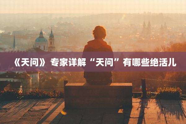 《天问》 专家详解“天问”有哪些绝活儿