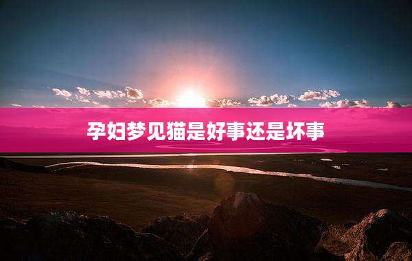 孕妇梦见猫是好事还是坏事