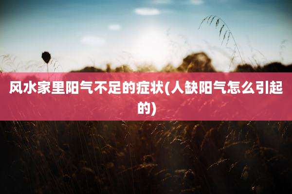 风水家里阳气不足的症状(人缺阳气怎么引起的)