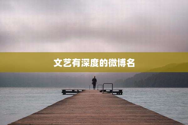 文艺有深度的微博名