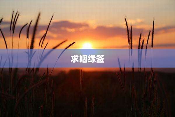 求姻缘签